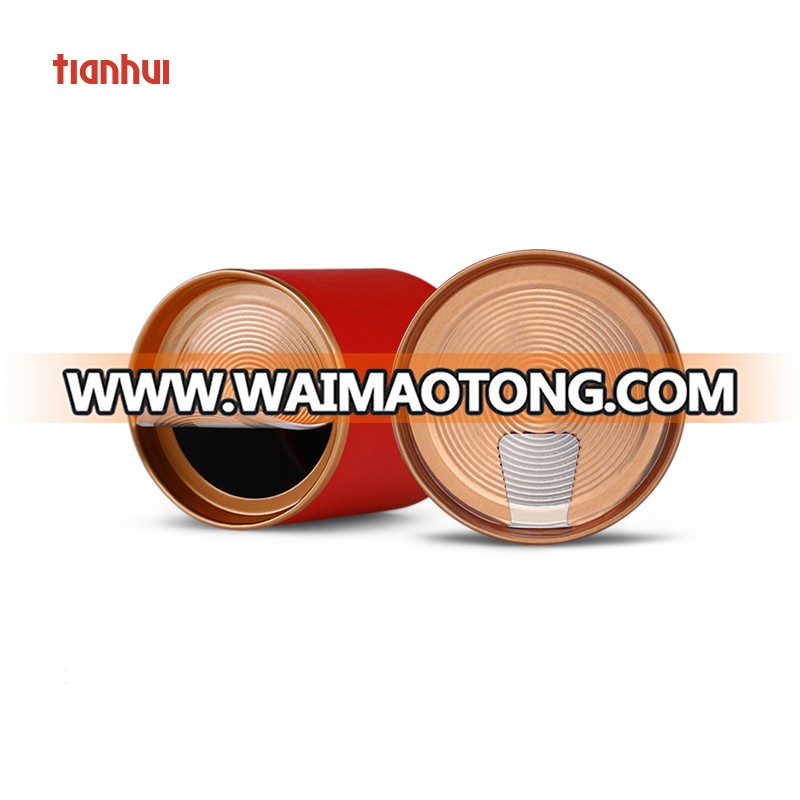 Original Design Tea packaging Small Paper Cans with Easy Peel off lid