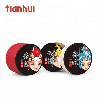 Oriental Style Facial Makeup custom made tube corrugated cardboard packaging paper carton box for tea bird nest gift